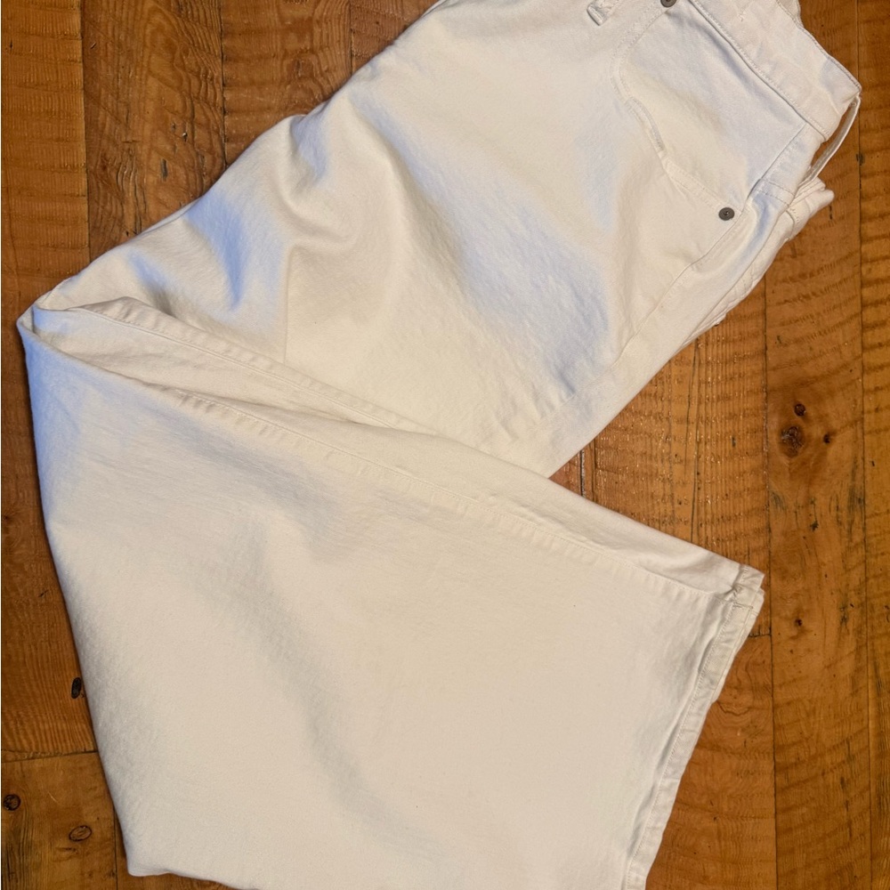 Madewell Women's Cream Flare & Wide Leg Jeans